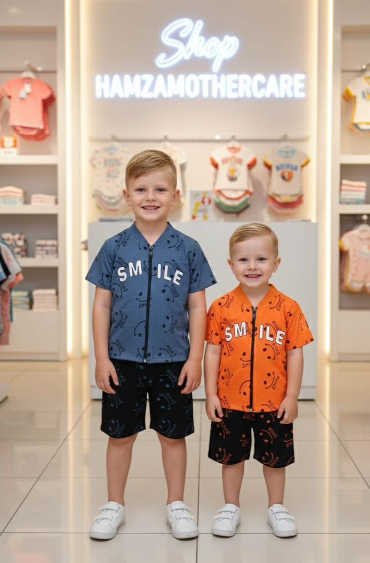 zipper Smile Suit for Happy boys Image 1