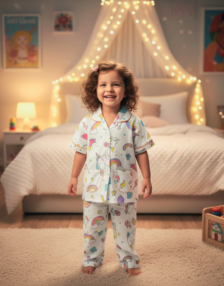 Night Suit For Baby Girls | Angel Care  Image 1