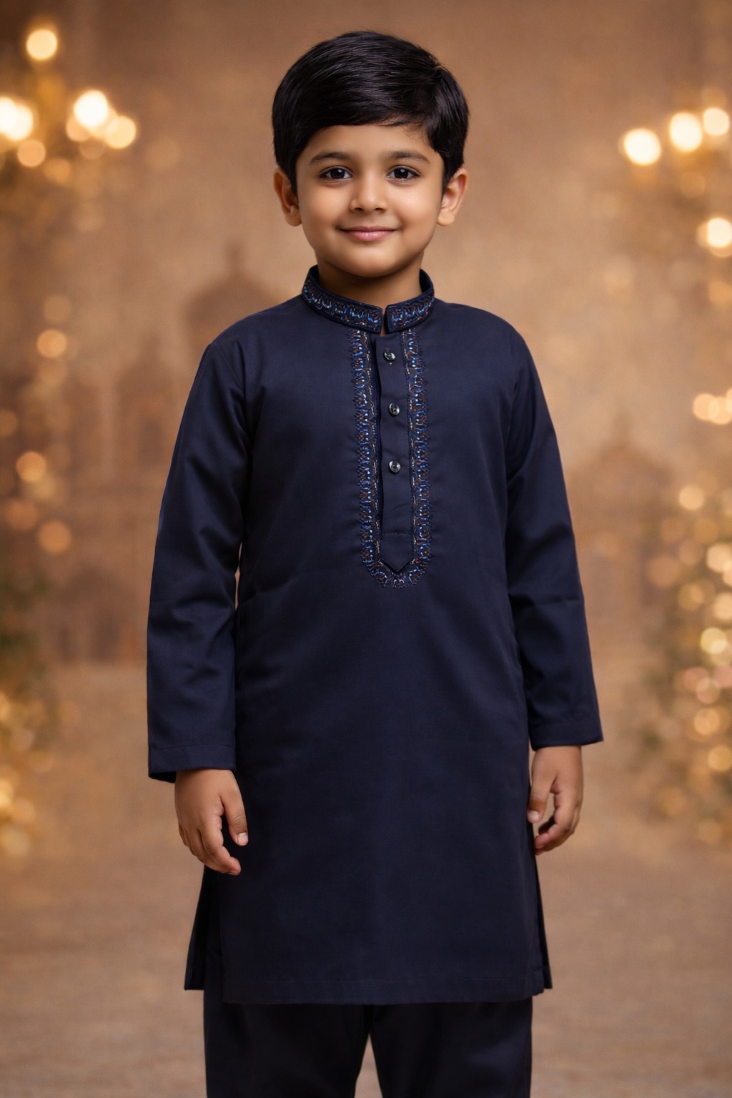 Boys Purple Tone Kurta Shalwar – Dino Prestige  – Premium Eid Collection 2026 | BabyDino.pk Image 3